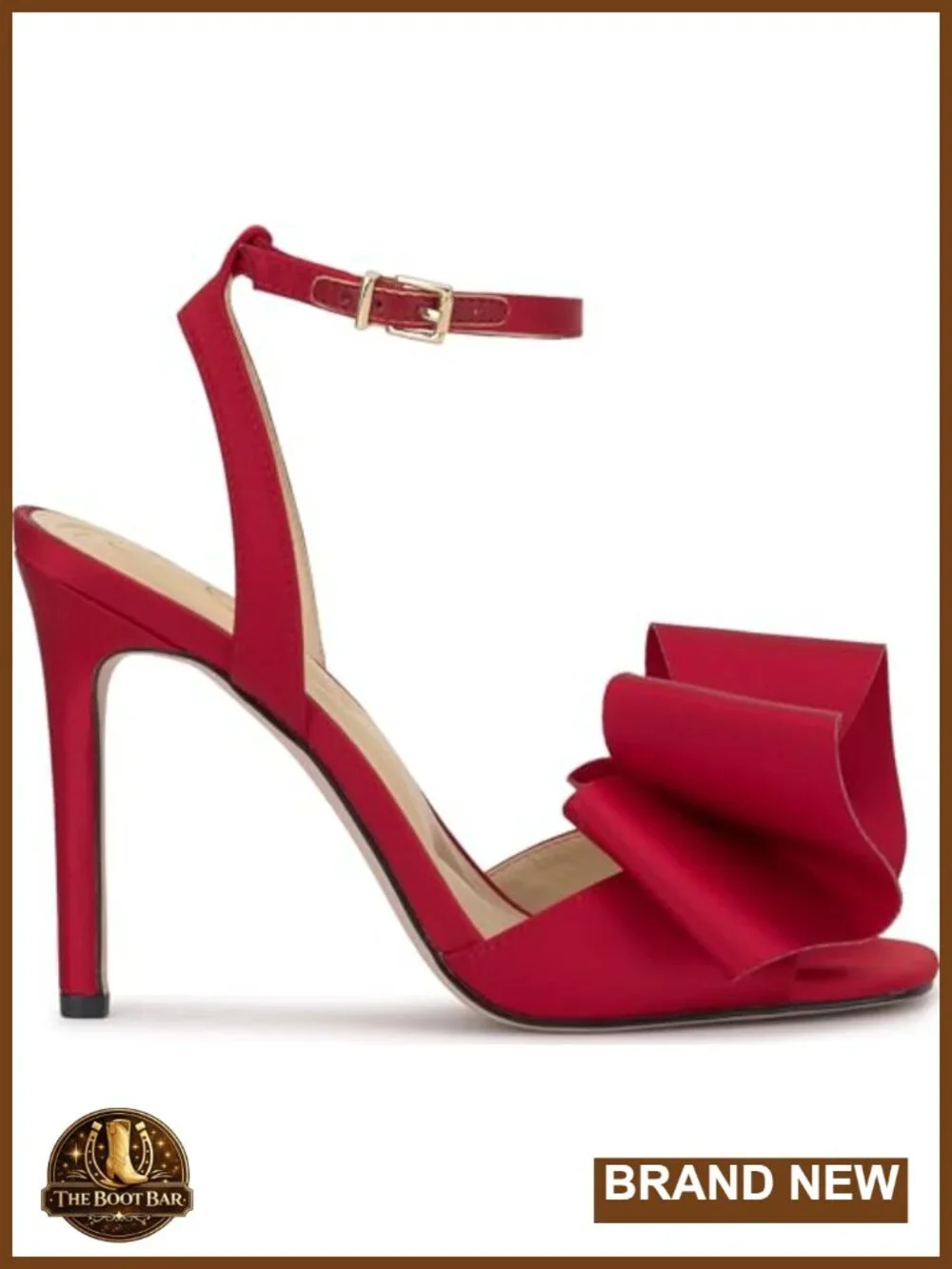 Satin Bow Heeled Sandals Stiletto Heels